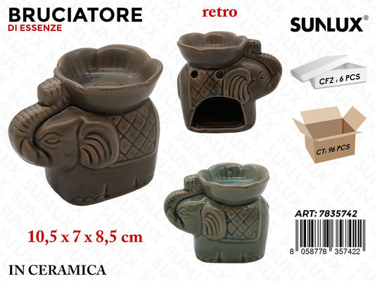Sunlux Bruciatore di Essenze Ceramica 10.5*7*8.5CM Ass.