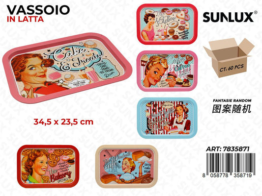 Sunlux Vassoio in Latta Bakery 34.5*23.5CM