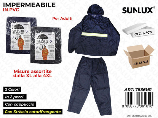 Completo Antipioggia per Adulti Mis. Ass.