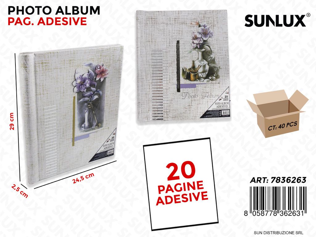 Album Foto 20PAG. Adv Ass. 24.5*29*2.5CM / Pz da 5