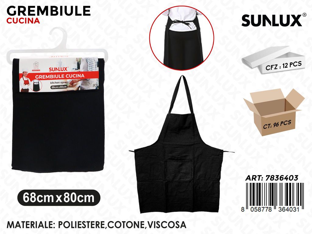 Grembiule Ristorazione Nero 68*80CM