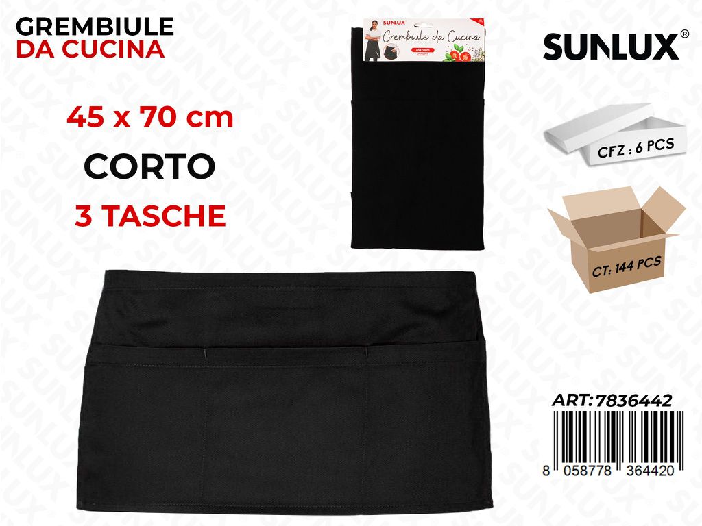 Grembiule da Cucina Nero 70*45CM