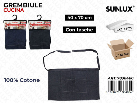 Grembiule da Cucina c/ Tasche 40*70CM
