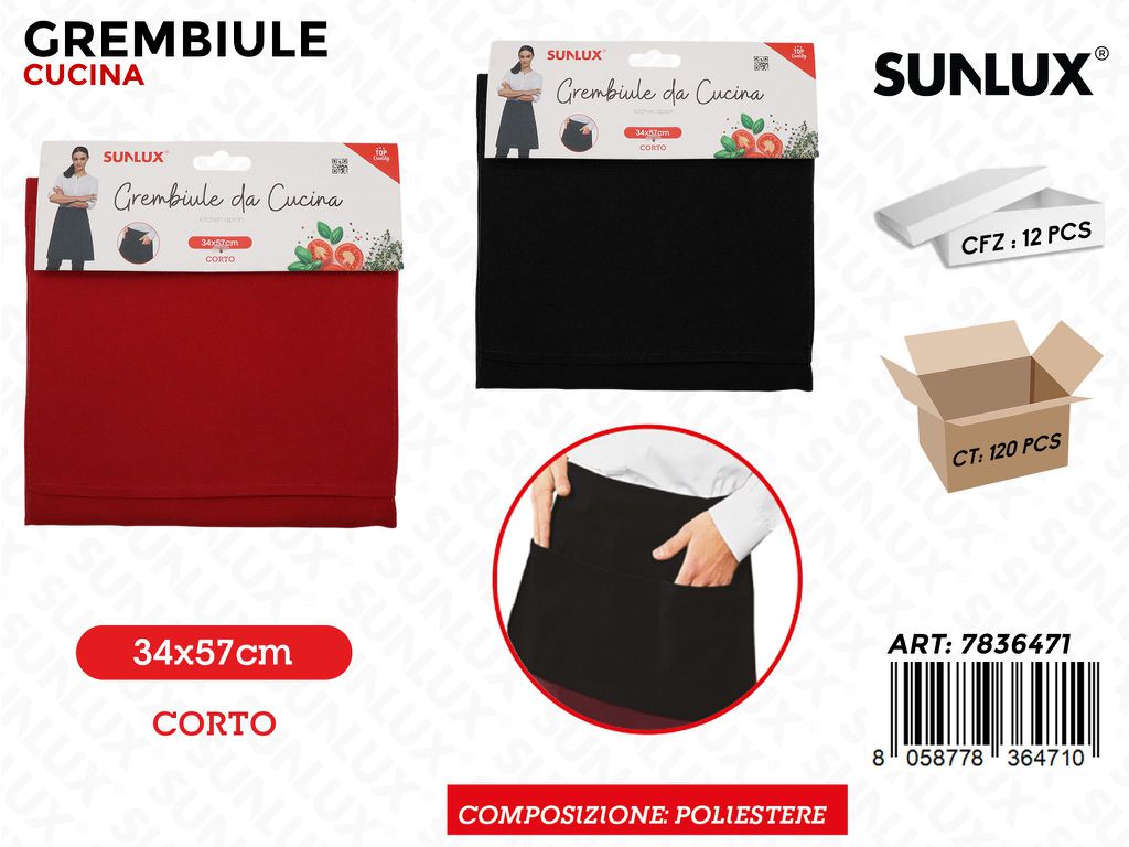 Sunlux Grembiule Cucina Ass. 34*57CM