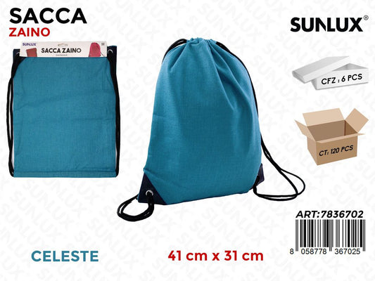 SACCA ZAINO CELESTE /PZ DA 6**CFZ