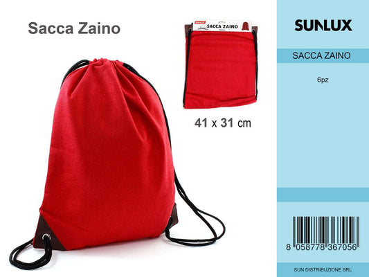 SACCA ZAINO ROSSO /PZ DA 6**CFZ