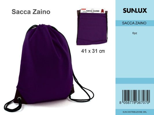 SACCA ZAINO VIOLA/PZ DA 6**CFZ
