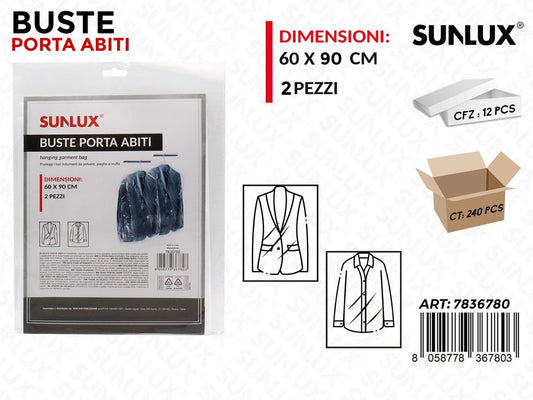 Sunlux Buste Porta Abiti 2PCS 60*90CM