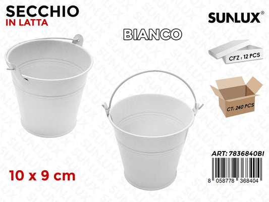 Secchio in Latta Bianco 10*9CM