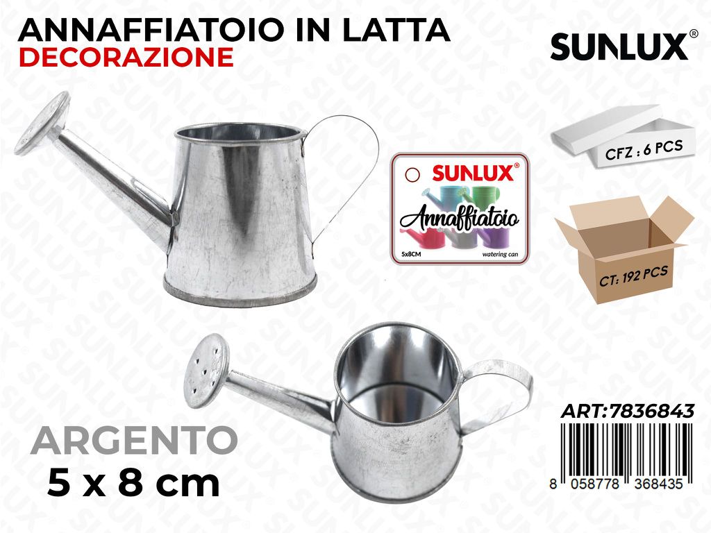 Annaffiatoio in Latta Argentato 5*8CM
