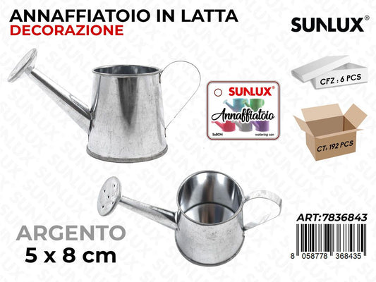 Annaffiatoio in Latta Argentato 5*8CM