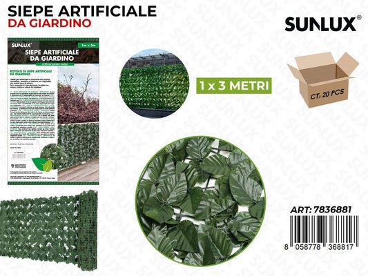 Sunlux Siepe Artificiale da Giardino 1*3MT