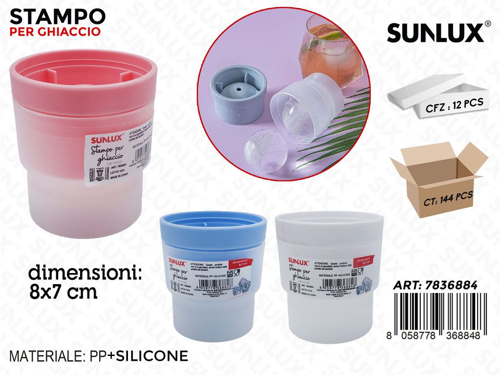 Sunlux Stampo per Ghiaccio in Silicone Ass. 8*7CM