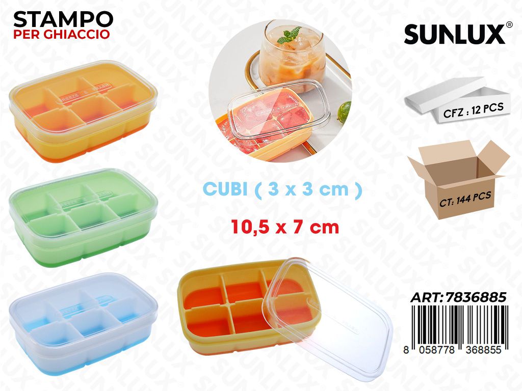 Sunlux Stampo per Ghiaccio Ass. 10.5*7CM
