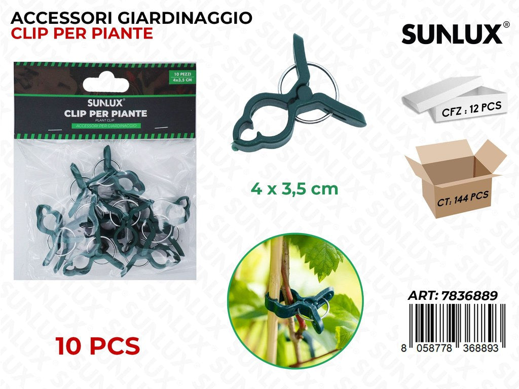 Sunlux Clip per Piante 10PCS 4*3.5CM