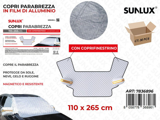 Sunlux Copri Parabrezza c/Finestrino 110*265CM