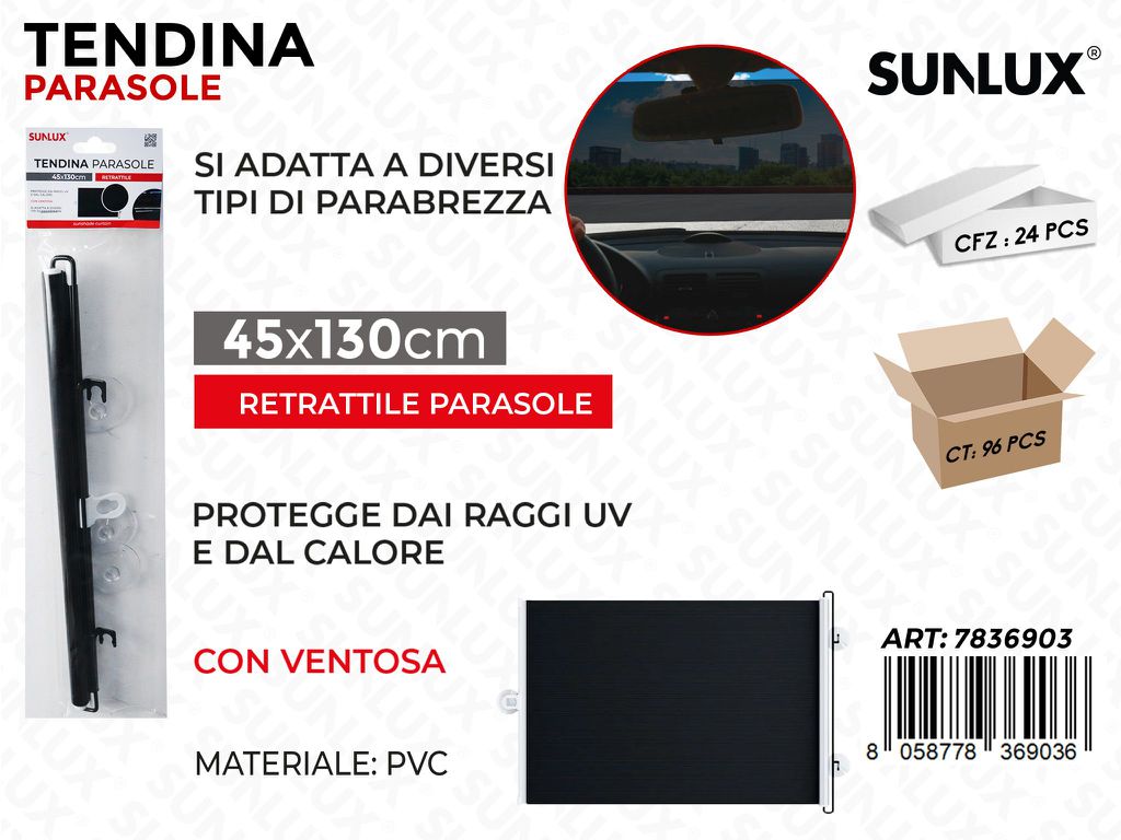 Sunlux Tendina Parasole Retrattile Pvc 45*130CM