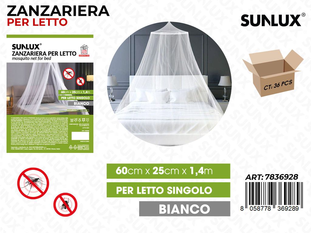 Sunlux Zanzariera Letto Sing. 60*25CM*1.4MT