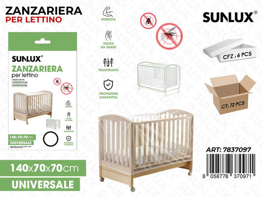 Sunlux Zanzariera per Lettino 140*70*70CM