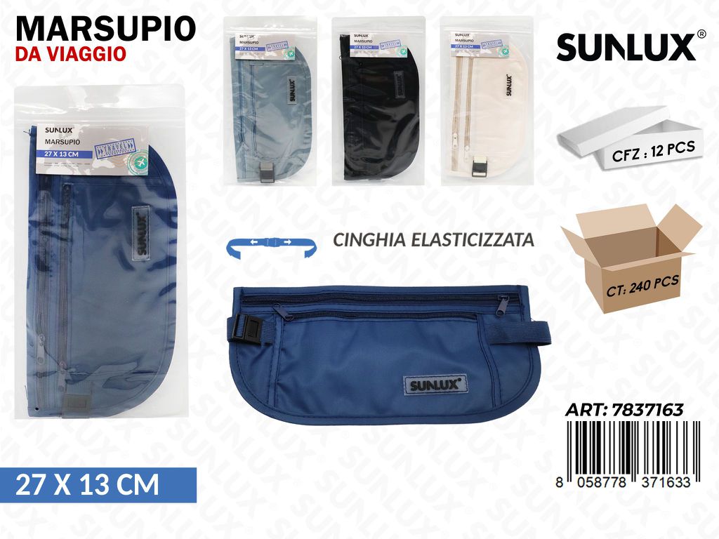Sunlux Marsupio da Viaggio Elast. Ass. 27*13CM