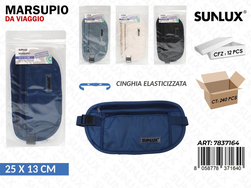 Sunlux Marsupio da Viaggio Elast. Ass. 25*13CM