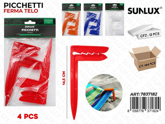 Sunlux Picchetti Fermatelo 4PCS 14.5CM