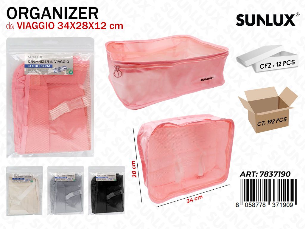 Sunlux Organizer da Viaggio Ass. 34*28*12CM