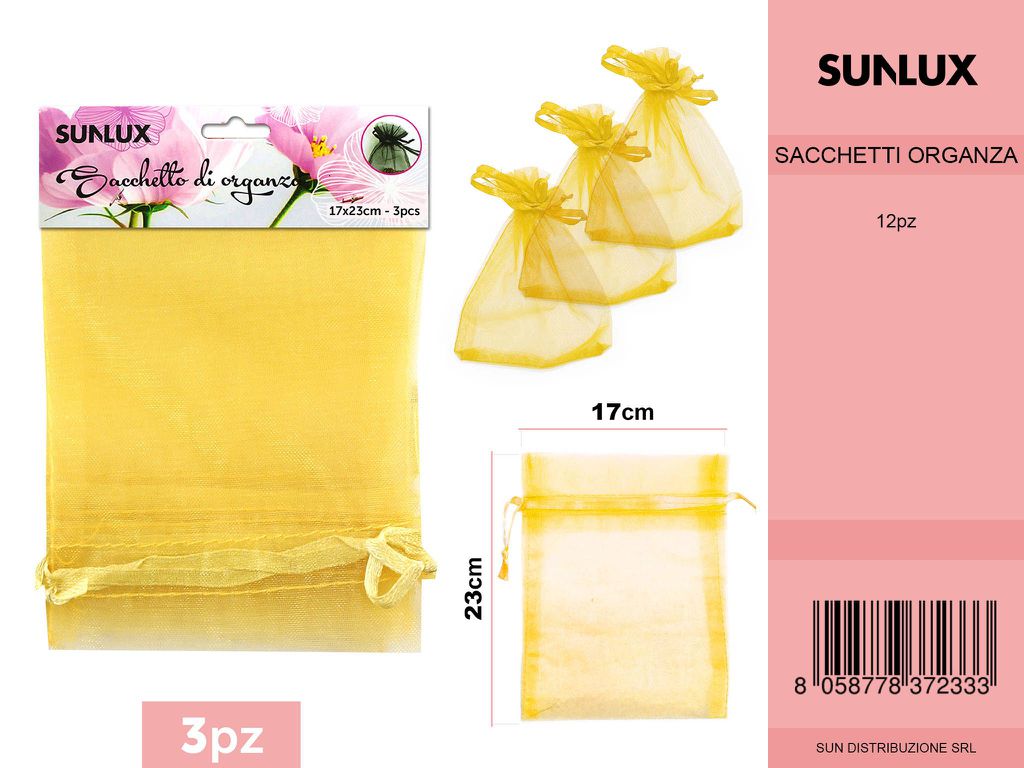 Sacchi Organza 17*23CM ORO5050824
