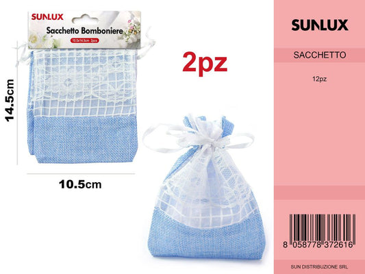 Sacchetto Bomboniere CELESTE10.5*14.5