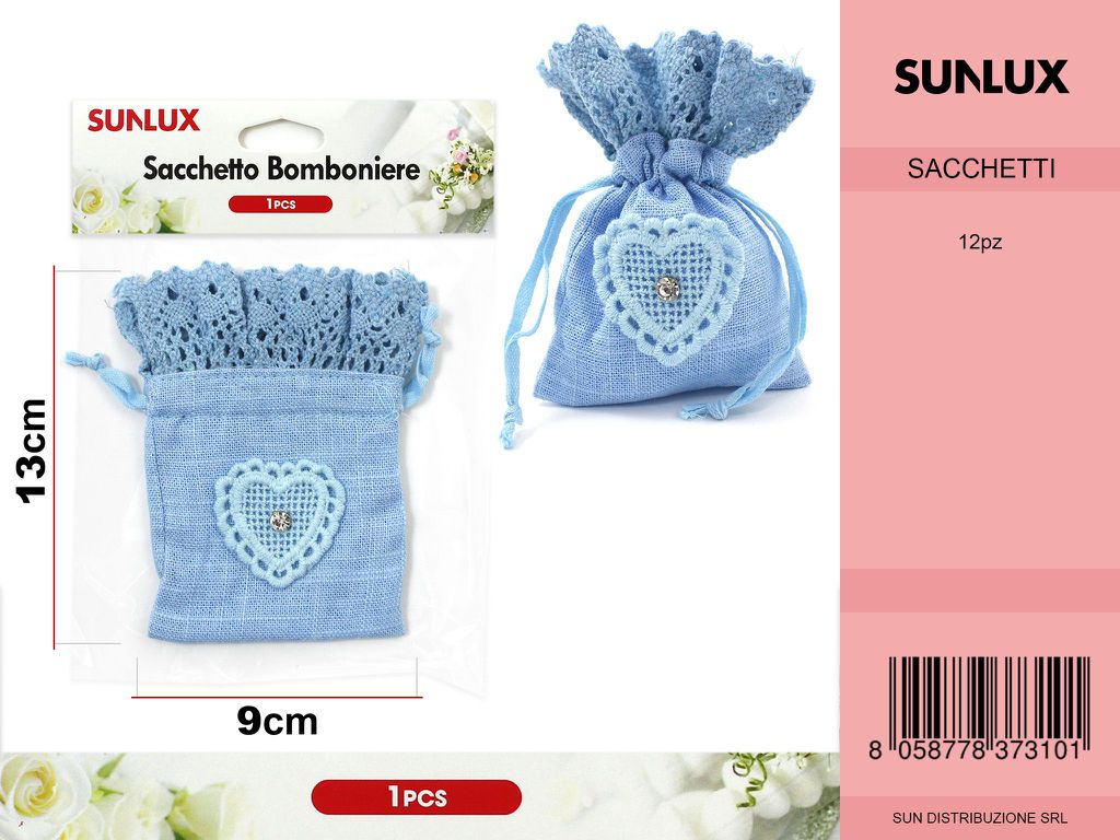 Sacchetto Bomboniere 1PSC Celeste