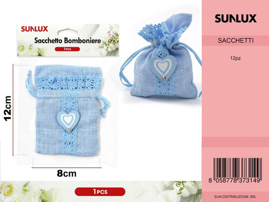 Sacchetto Bomboniere 1PSC Celeste