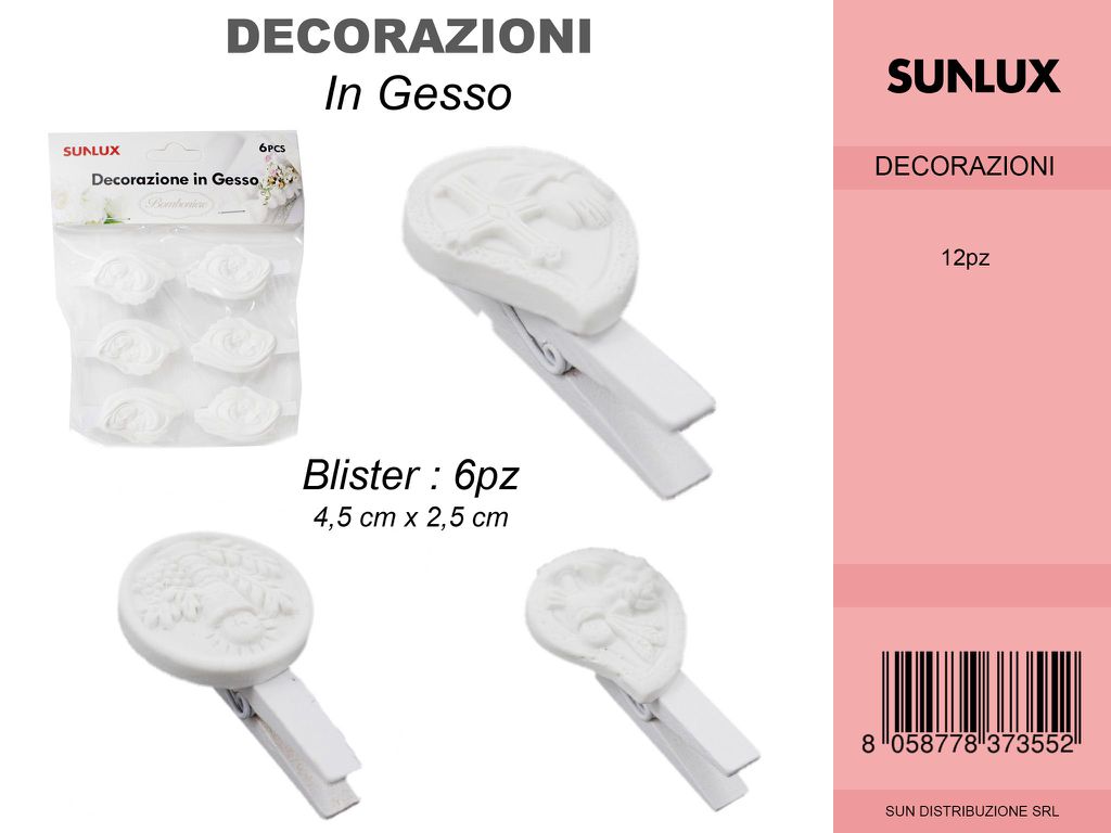 Dec.in Gesso Mollettine Serie Comunione/Pz da 12CFZ