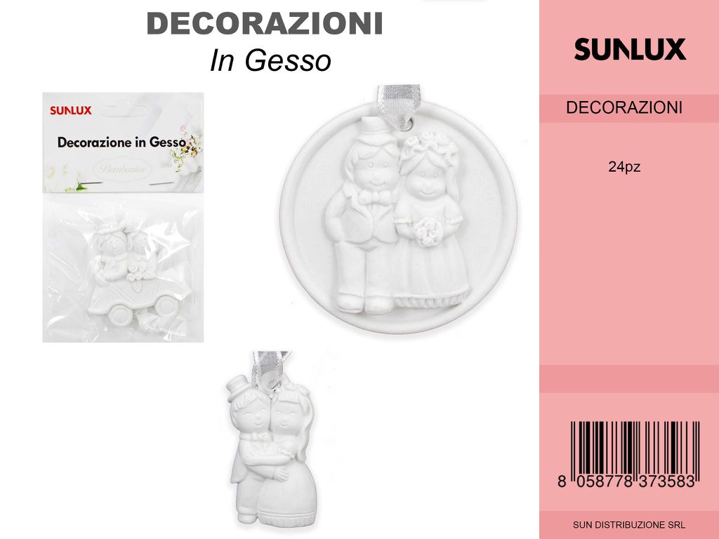 Dec.in Gesso Pendente Sposi/Pz da 24CFZ