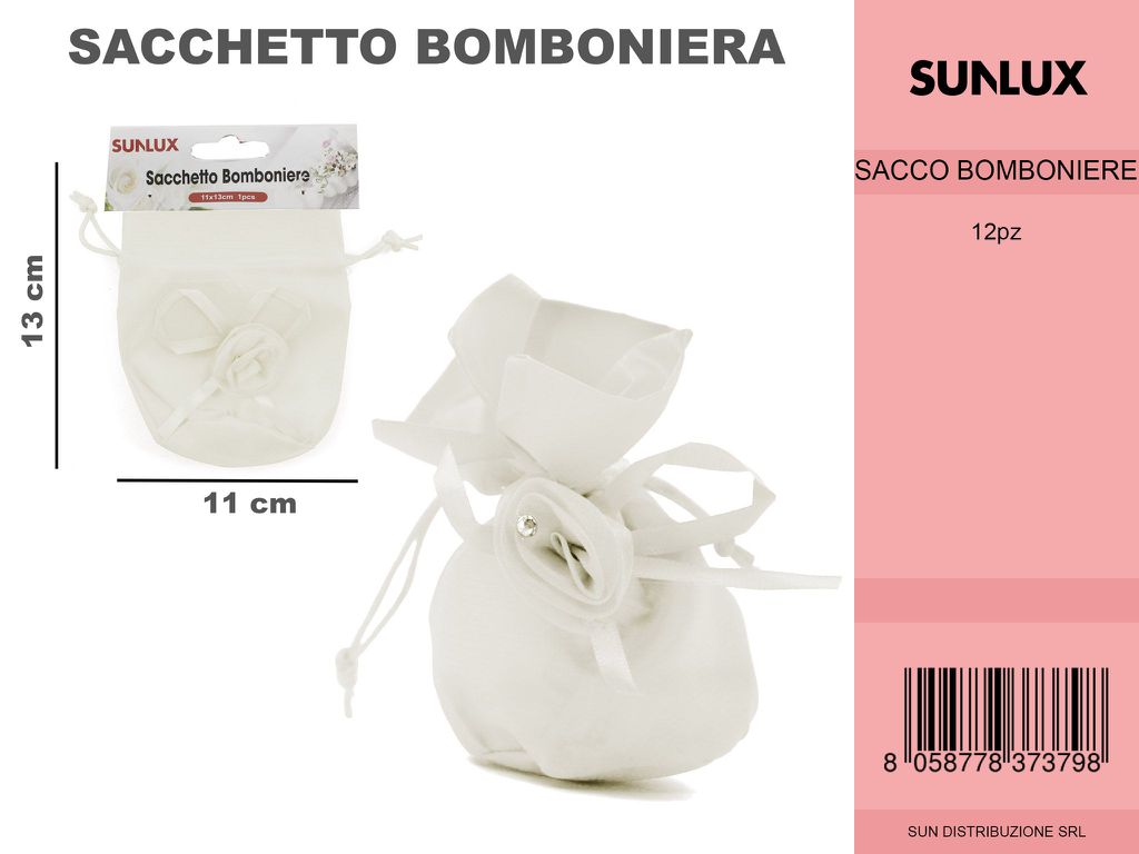 Sacchetto Bomboniera di Lino Panna 11*13.5CM