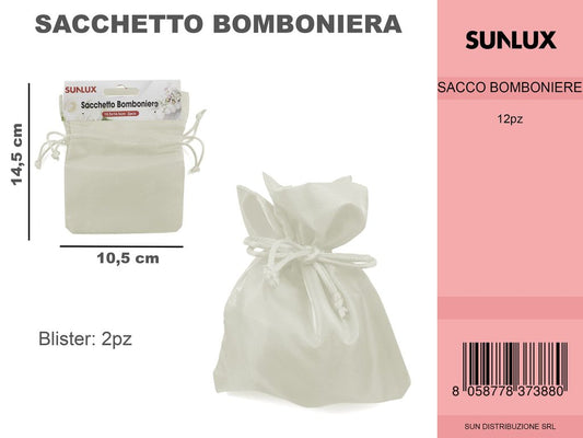 Sacchetto per Bomboniere Panna 2PC /Pz da 12CFZ