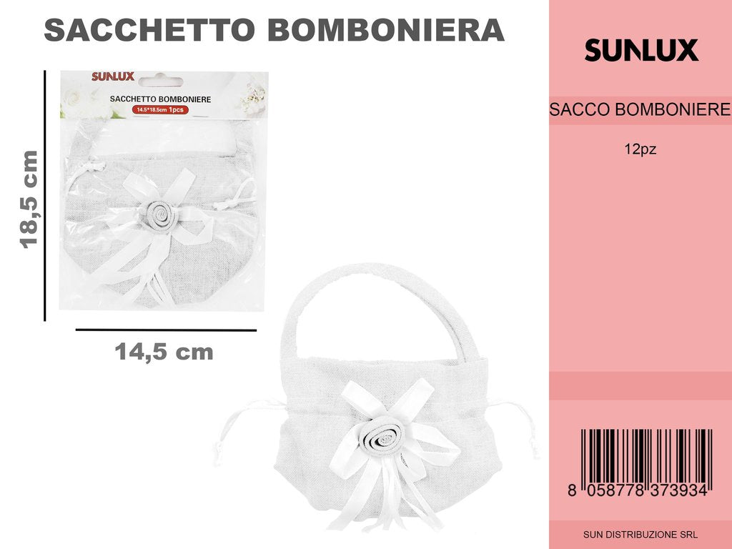 Sacchetto Bomboniere Bianco 1PC-14.5*18.5CM