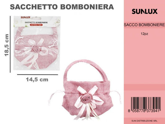 Sacchetto Bomboniere Rosa 1PC-14.5*18.5CM