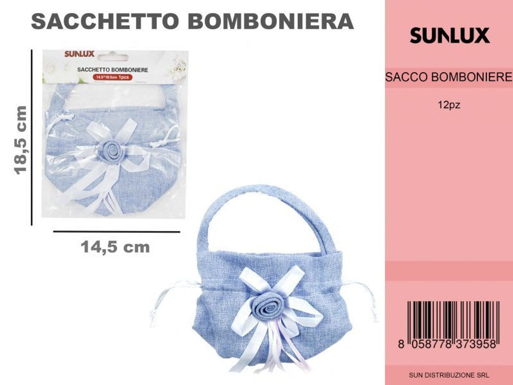 Sacchetto Bomboniere Celeste 1PC-14.5*18.5CM