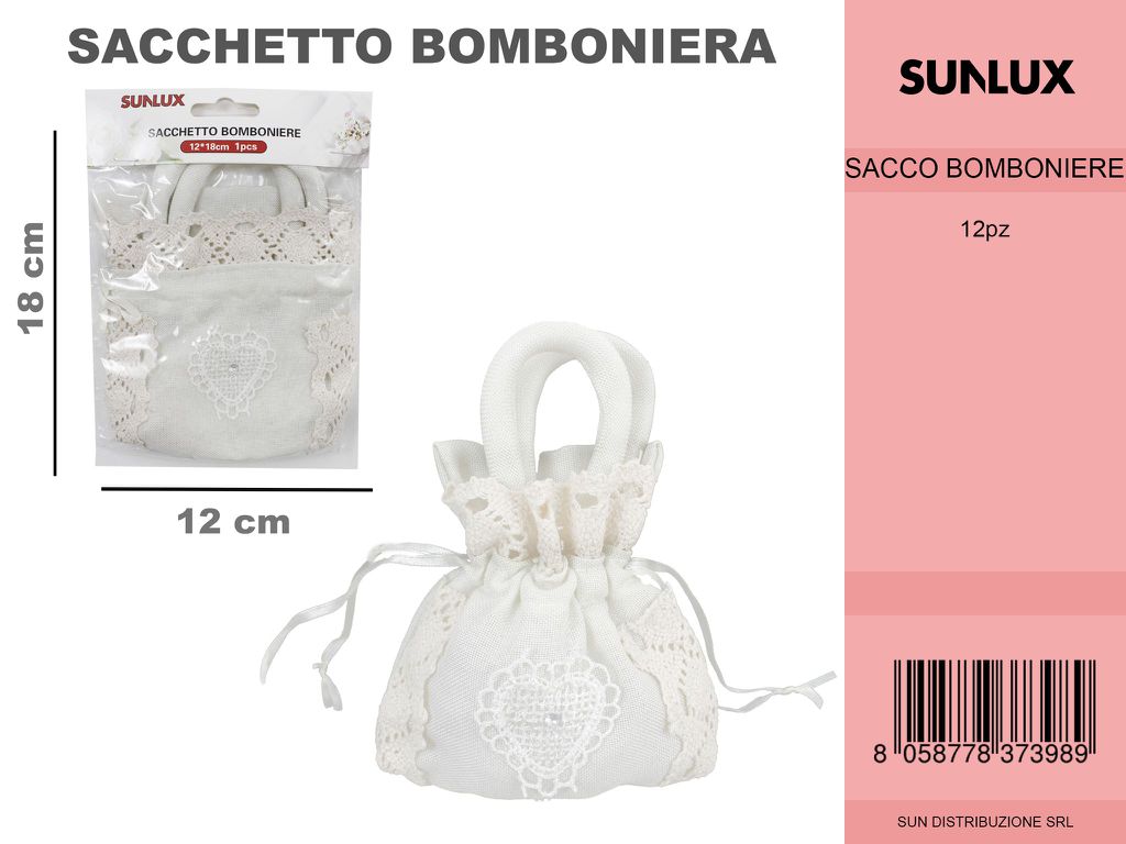 Sacchetto Bomboniere Panna 1PC-12*18CM