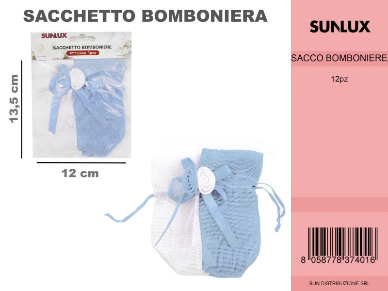 Sacchetto Bomb. Bianco-celeste 1PC-12*13.5CM