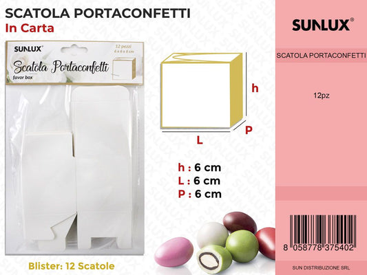 Scatole Porta Confetti 12PCS- 6*6*6CM