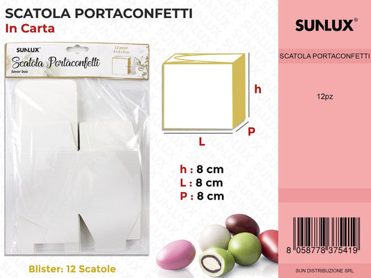 Scatola Bomboniere Carta 12PCS 8*8*8CM