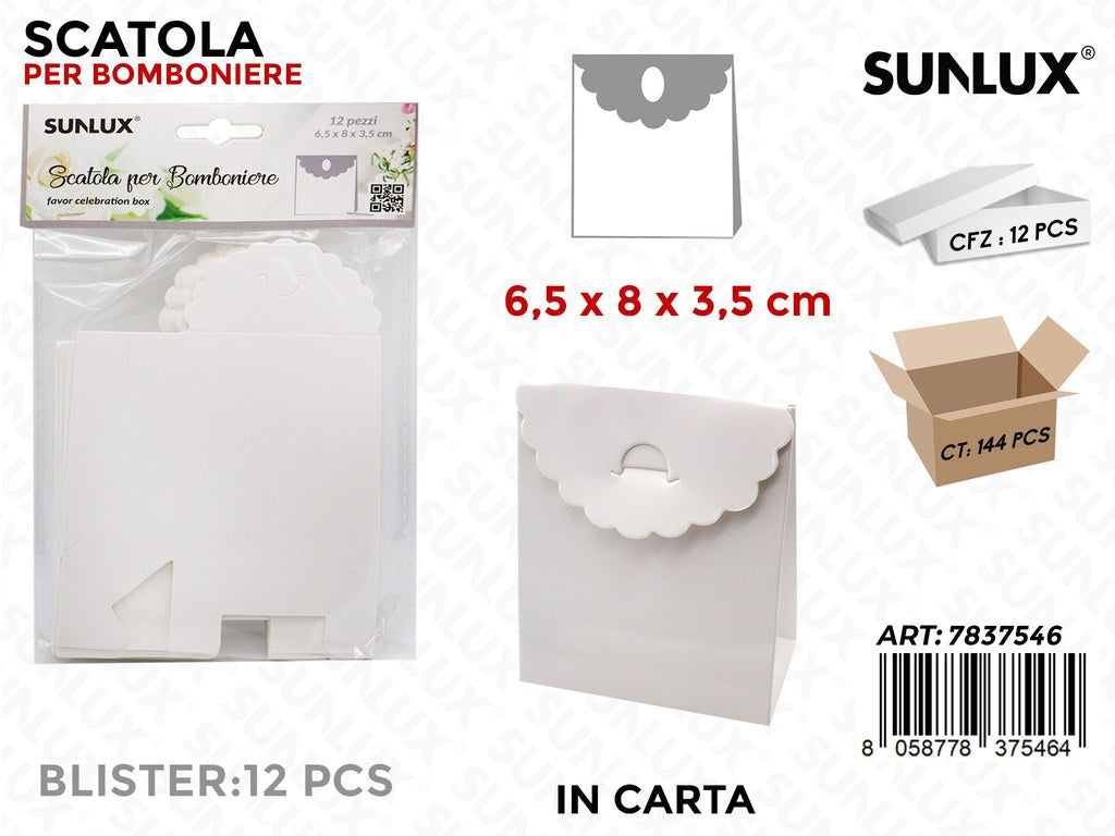 Scatola Bomboniere Carta 12PCS 6.5*8*3.5CM