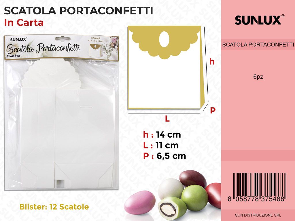 Scatole Porta Confetti 12PCS- 14*11*6.5CM
