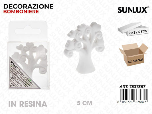 Sunlux Dec. Bomb. in Resina Albero 5CM