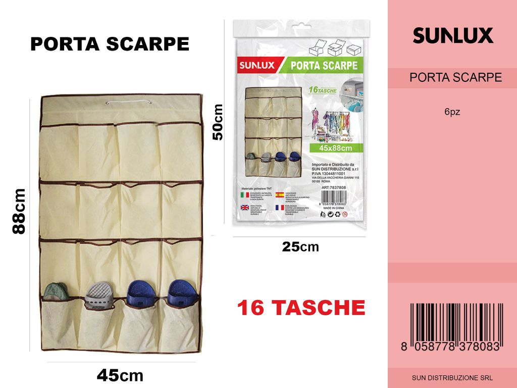 Portascarpe 45X88CM 16 Tasche/Pz da 6CFZ