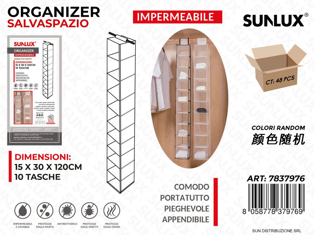 Organizer Salvaspazio Imper. 15*30*120CM 10T.