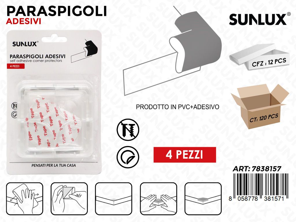Paraspigoli Adesivi Pvc 4PCS