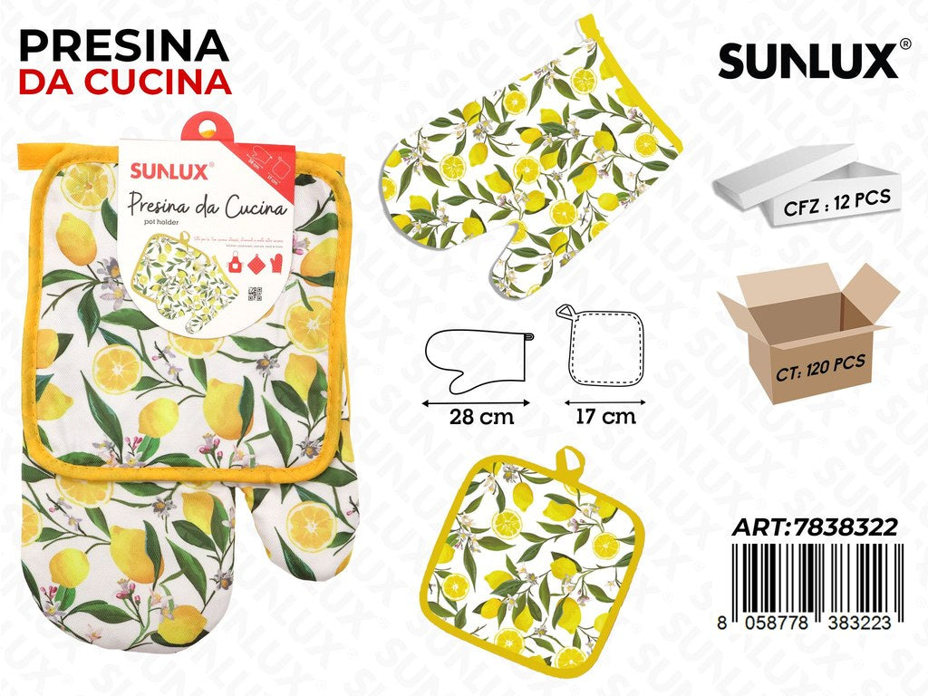 Sunlux Presina e Guanto Cucina 2PCS 27-17CM