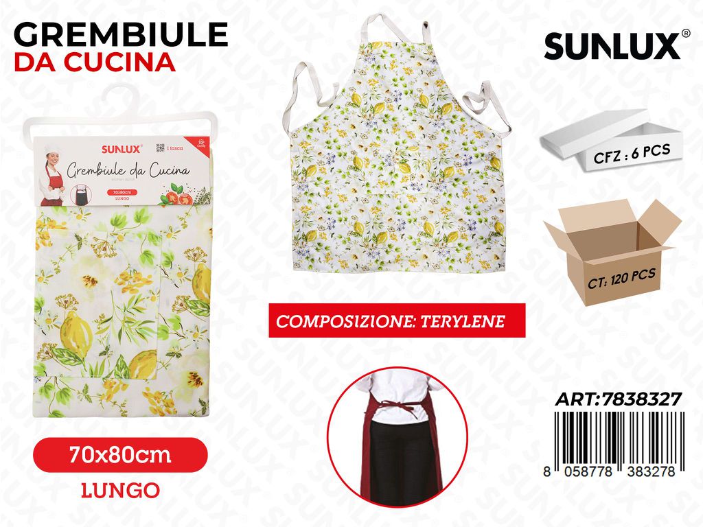 Sunlux Grembiule Cucina Limoni 70*80CM
